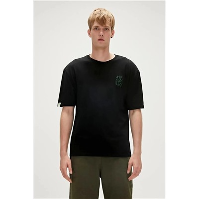 Bad Bear, Re-world 0 Yaka Erkek Tshirt - Siyah