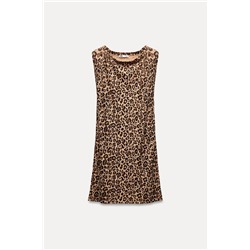 ANIMAL PRINT LONG KNIT TOP
