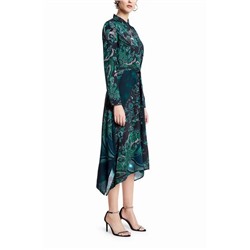 Vestido camisero midi estampado