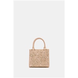 STRUCTURED EMBROIDERED HANDBAG