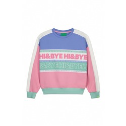 Sudadera felpa algodón color block