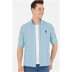 Erkek Turkuaz Uzun Kollu Gömlek