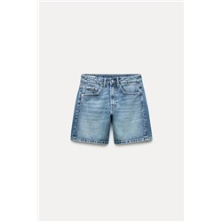 TRF MID-RISE DENIM BERMUDA SHORTS