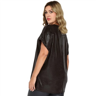 Женская футболка с металлизированным эффектом Plus Size