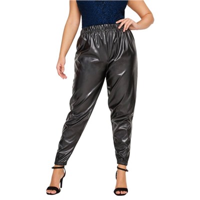 Женские брюки из эко кожи Plus Size