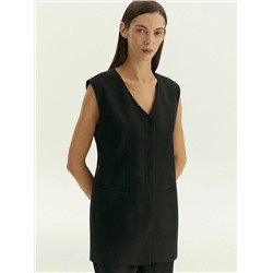 Жилет из костюмной шерсти с поясом, GL121/voyla