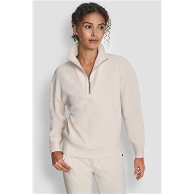 TECH OTTOMAN HALF ZIP MOCK NECK PULLOVER