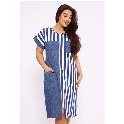 521 Халат на молнии - Полоска