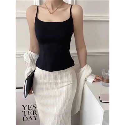 Женский топ майка со встроенными чашечками и регулируемыми бретелями, экспорт  (5 цветов)