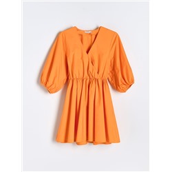 Cotton rich mini dress