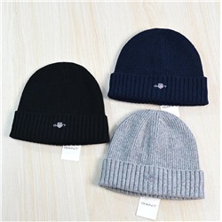 Теплая вязаная шапка бини из толстой шерстяной смеси ГАН*Т