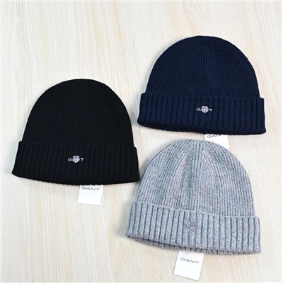 Теплая вязаная шапка бини из толстой шерстяной смеси ГАН*Т