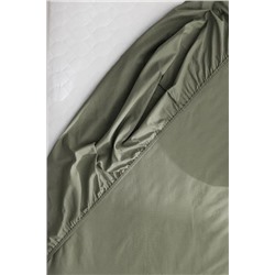 Manon King Size %100 Pamuk Ranforce Lastikli Çarşaf - Yeşil