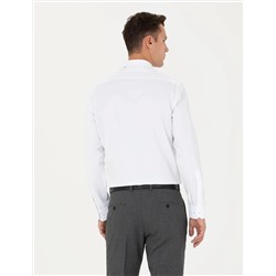 Beyaz Slim Fit Uzun Kollu Basic Gömlek