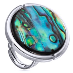 Кольцо Амфитрита (гелиотис 35мм; покрытие родий), Есть комплект