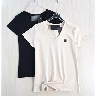Удобная мягкая хлопковая футболка с V-образным вырезом  АРМАН*И