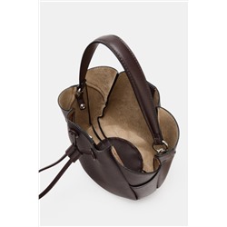 MINI BUCKET BAG WITH TOPSTITCHING