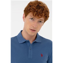 Erkek Açık Lacivert Basic Polo Yaka Tişört