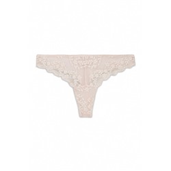 Tanga modal y encaje rosa