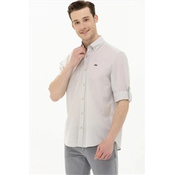Erkek Taş Uzun Kollu Gömlek