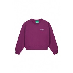 Sudadera corta felpa vino