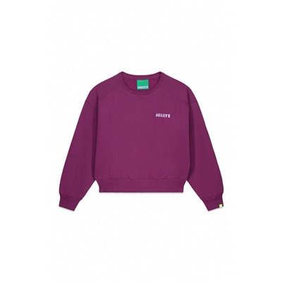 Sudadera corta felpa vino