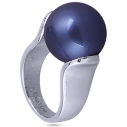 Кольцо (Майорка 16мм черничная; покрытие родий), Есть комплект