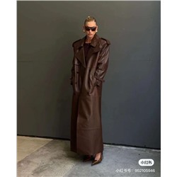 Кожаный плащ из овчины люкс