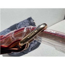 Женская сумка  COAC*H4066 с логотипом Chambra*y GEORG*E, изготовлена из жаккардовой ткани с логотипом и воловьей кожи