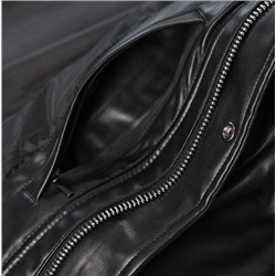 Мужская куртка  из искусственной кожи  с воротником-стойкой