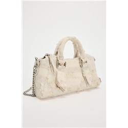 DISTRESSED FABRIC CITY BAG