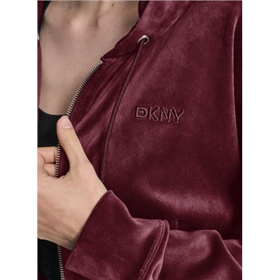 VELOUR HD EMBROIDERY LOGO FULL ZIP HOODIE