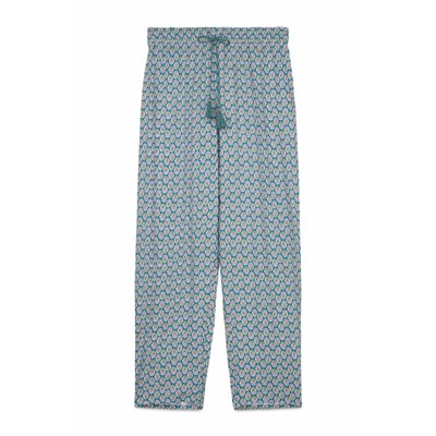 Pantalón largo carrot viscosa print sellos