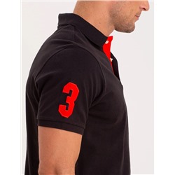 MULTI COLOR BIG LOGO SOLID POLO SHIRT