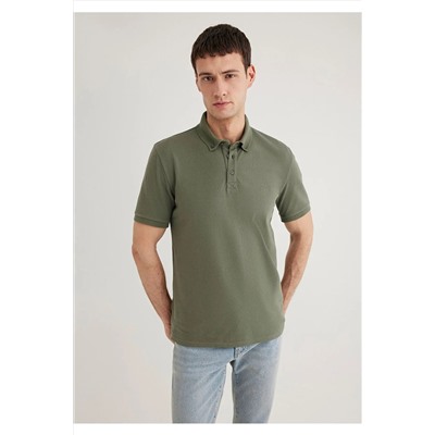 Mavi Haki Polo Tişört Slim Fit / Dar Kesim 063247-33198
