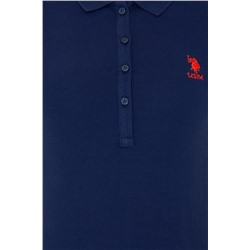 Kadın Lacivert Basic Polo Yaka Tişört