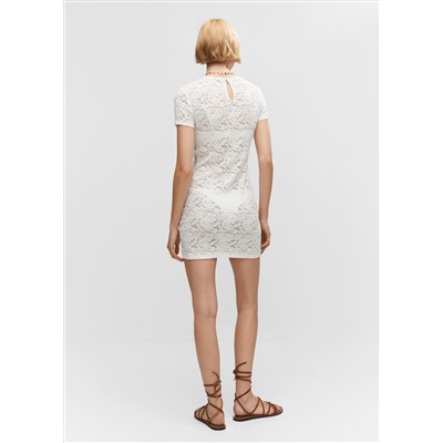 Vestido corto guipur