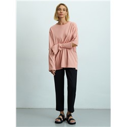 Лонгслив oversize с разрезами на локтях