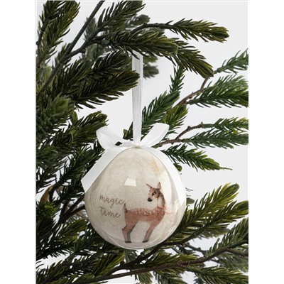Игрушка елочная, 7 см, пенопласт, шар, Magic time, New year