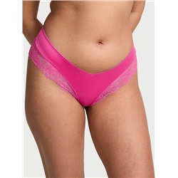 Rose Lace-Trim High-Leg Cheeky Panty
