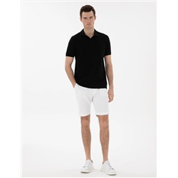 Siyah Regular Fit %100 Pamuk Polo Yaka Basic Tişört