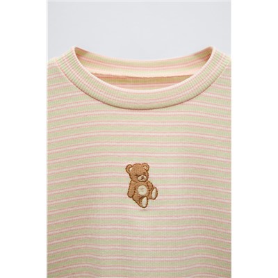 6-14 YEARS/ STRIPED BEAR PYJAMAS