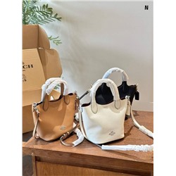 Сумка Coac*h Hanna 👔  Реплика  Материал: коровья кожа, холст  Размер: 17,5/19,5/13