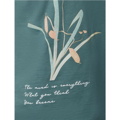 Футболка из фактурного полотна с авторским принтом