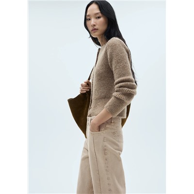 Jeans rectos rinse wash costuras