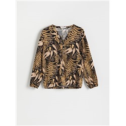 Gemusterte Viskosebluse