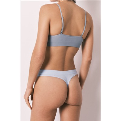 Tanga frunce azul