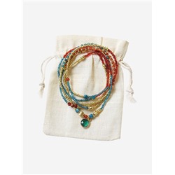 Многослойный браслет ручной работы   Lapi*s bracele*t