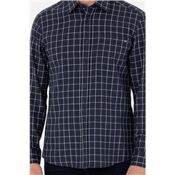 Erkek Lacivert Uzun Kollu Gömlek