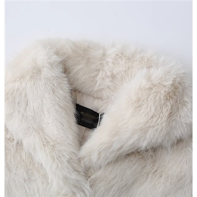 Женская свободная короткая зимняя куртка из искусственного меха